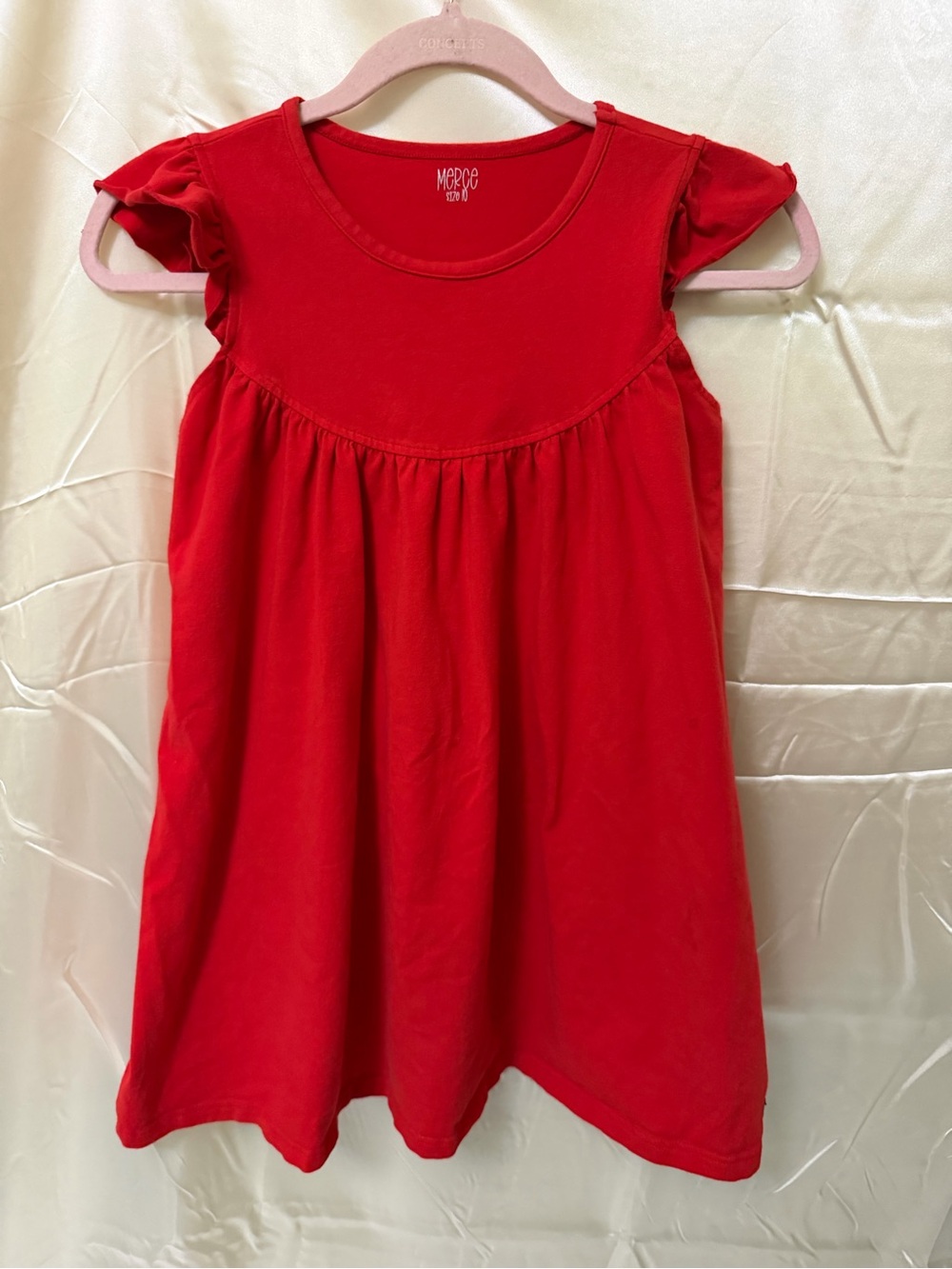 Merce & Me Girls Size 10 Flutter Sleeve Dress Bundle Red & Turquoise